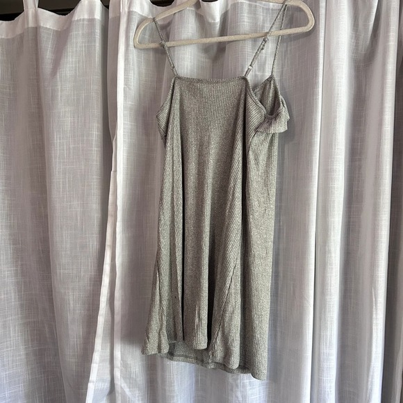 Maronie by Anthropologie Y2K Ruffled Short Sundress in Gray / Small - Picture 7 of 9